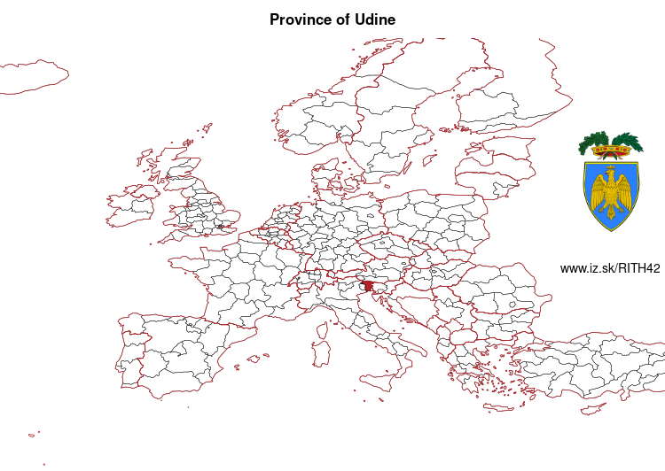 map of Province of Udine ITH42