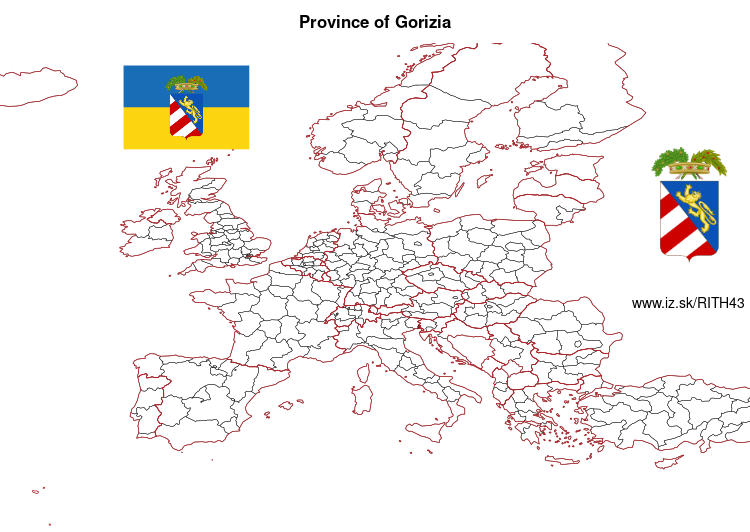 map of Province of Gorizia ITH43