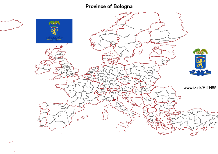 map of Province of Bologna ITH55