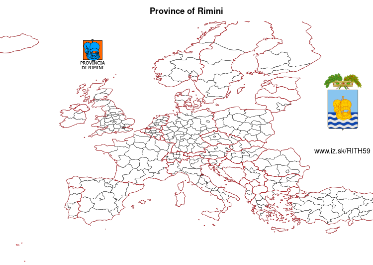 map of Province of Rimini ITH59