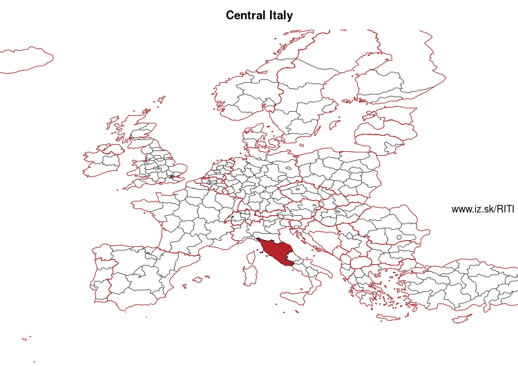 map of Central Italy ITI