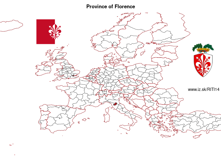 map of Province of Florence ITI14