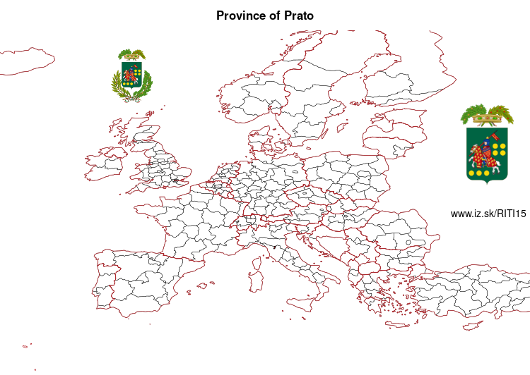 map of Province of Prato ITI15