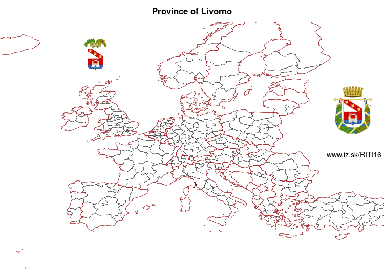 map of Province of Livorno ITI16
