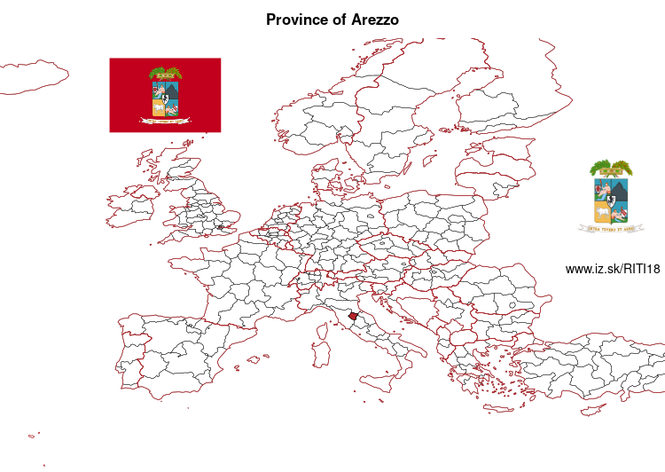 map of Province of Arezzo ITI18