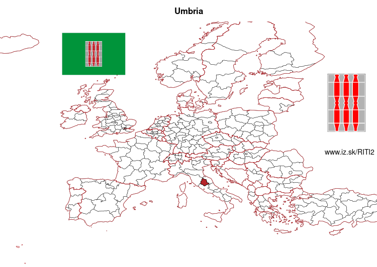 map of Umbria ITI2