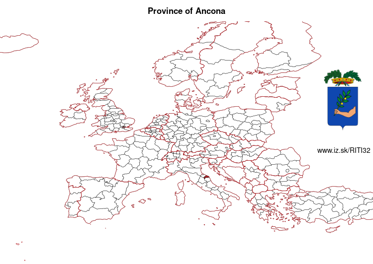 map of Province of Ancona ITI32