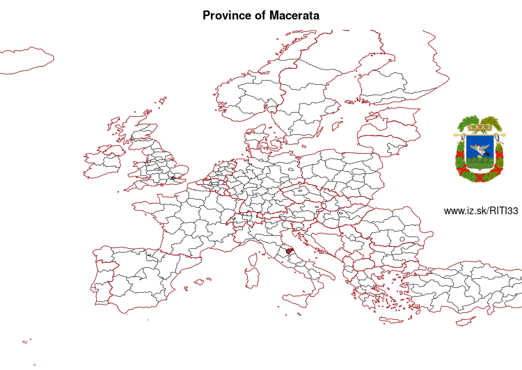 map of Province of Macerata ITI33
