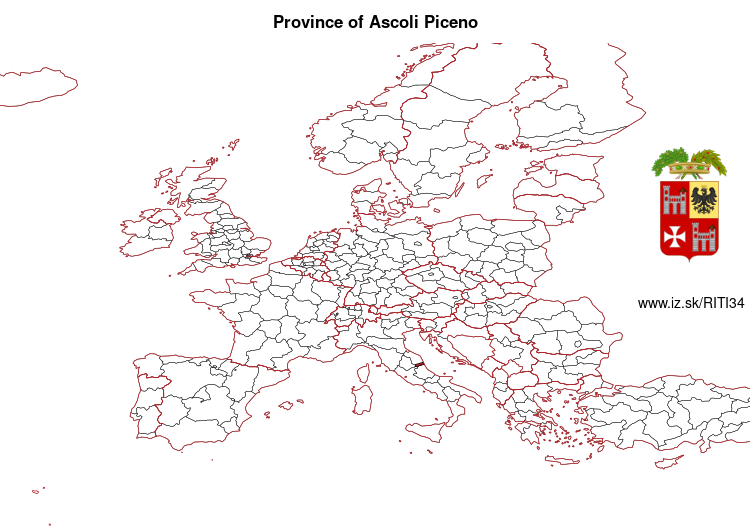 map of Province of Ascoli Piceno ITI34