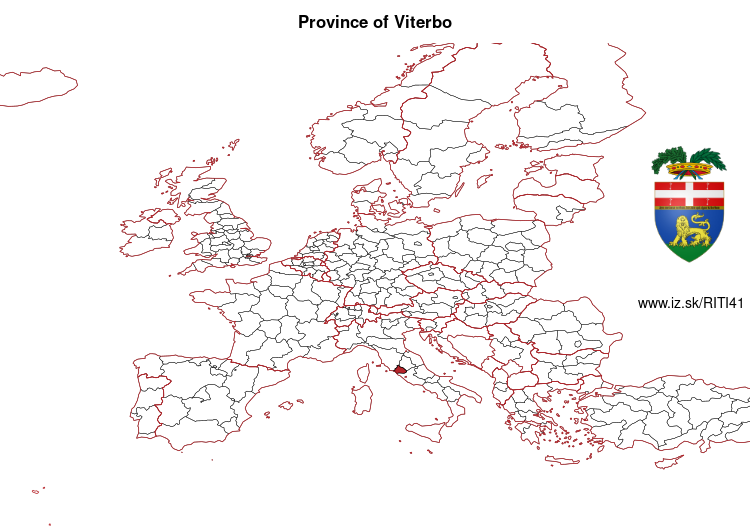 map of Province of Viterbo ITI41