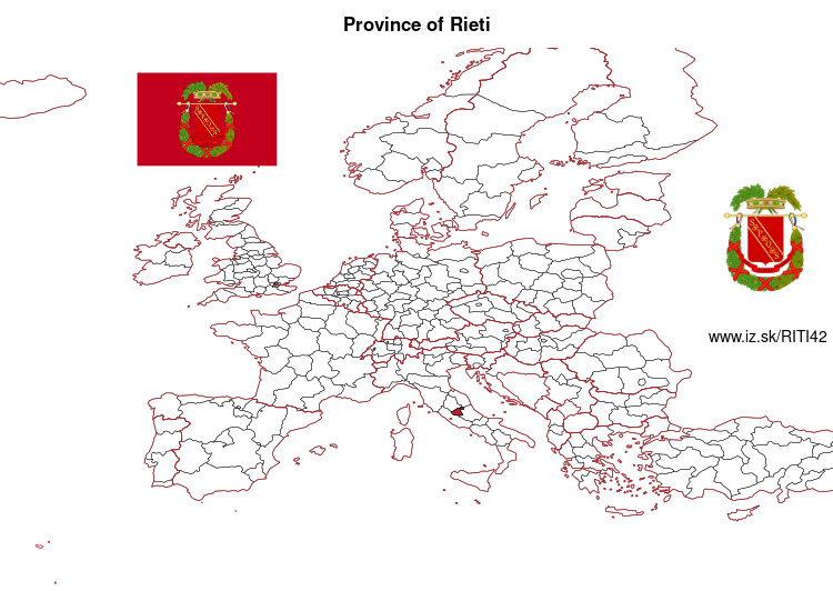 map of Province of Rieti ITI42