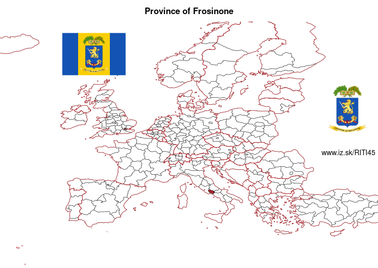 map of Province of Frosinone ITI45