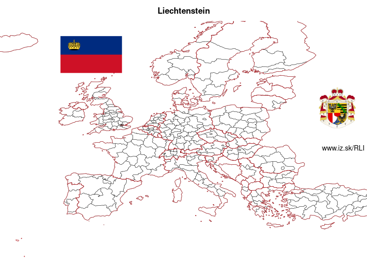 map of Liechtenstein LI