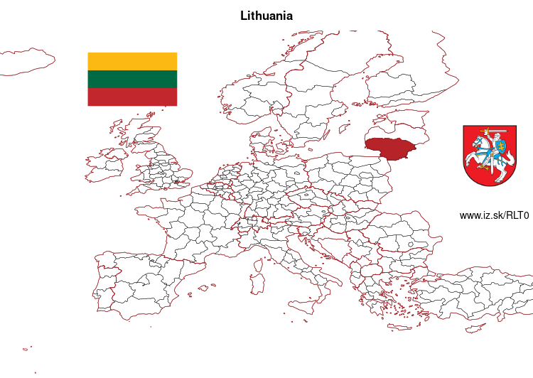 map of Lithuania LT0