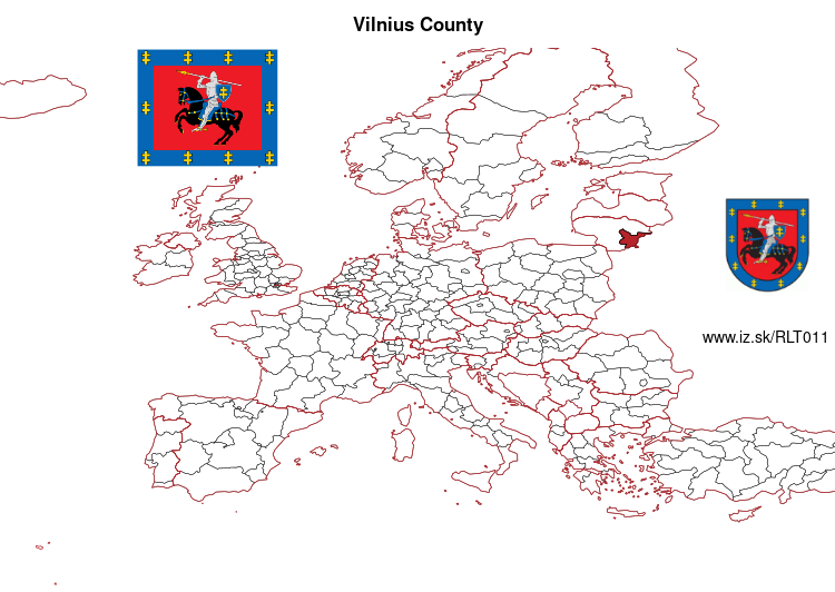 map of Vilnius County LT011