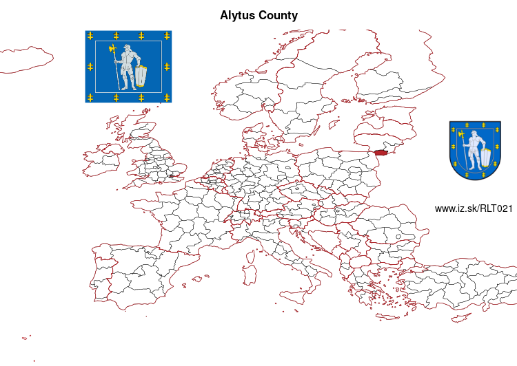 map of Alytus County LT021