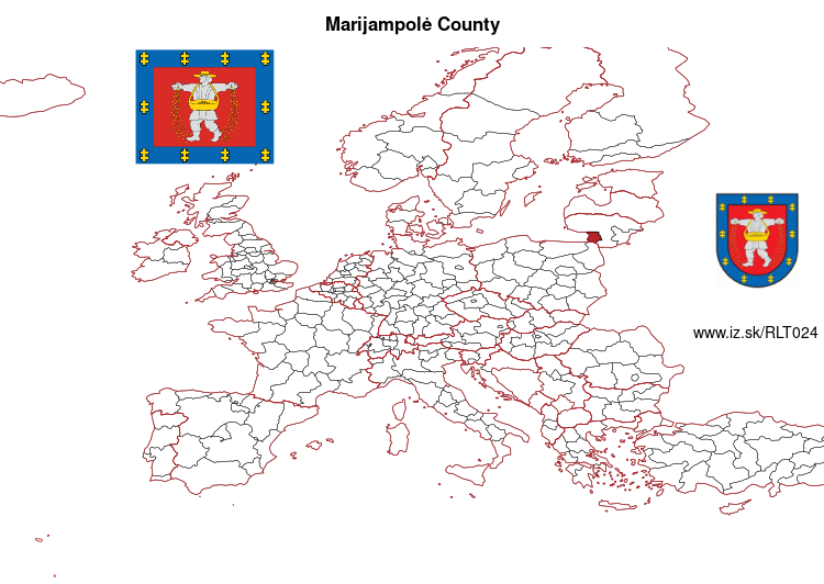 map of Marijampolė County LT024