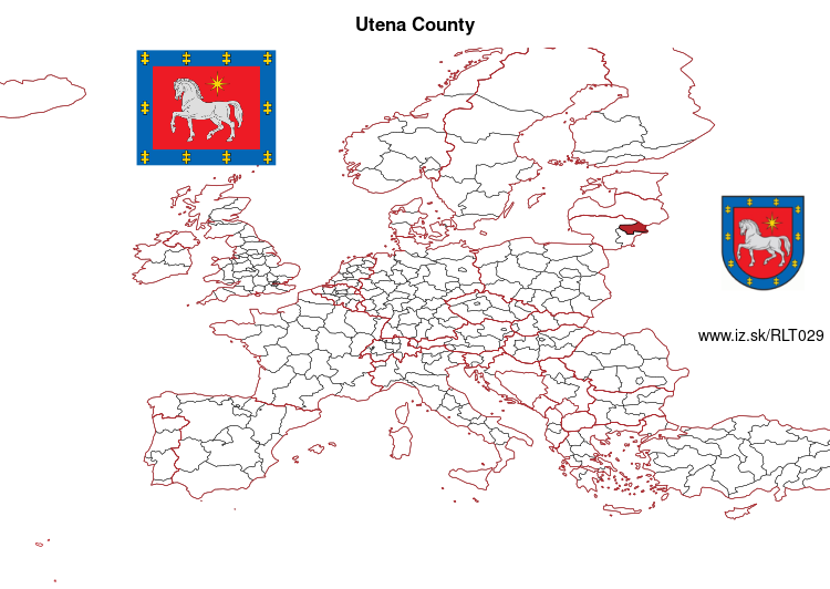 map of Utena County LT029