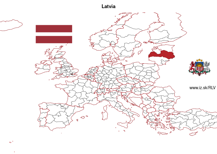 map of Latvia LV