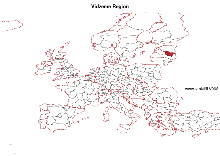 map of Vidzeme Region LV008