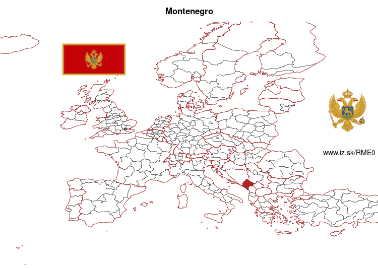map of Montenegro ME0