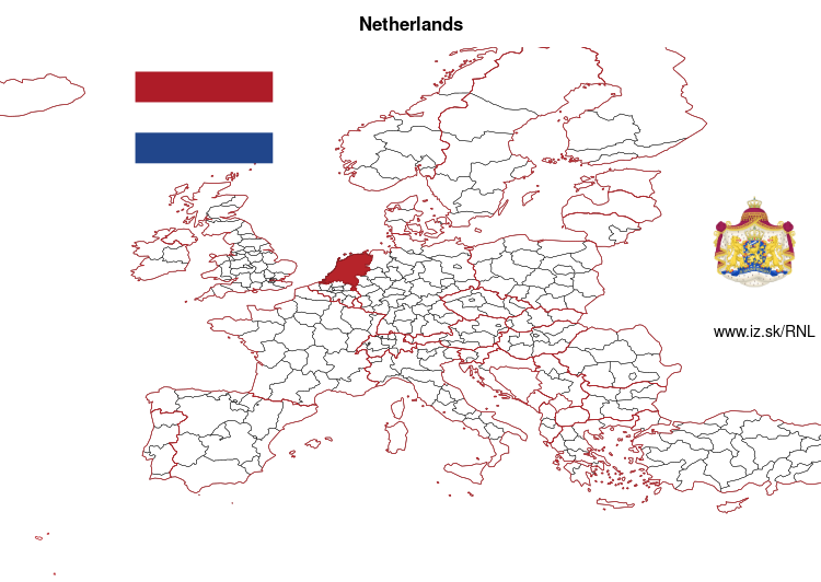 map of Netherlands NL