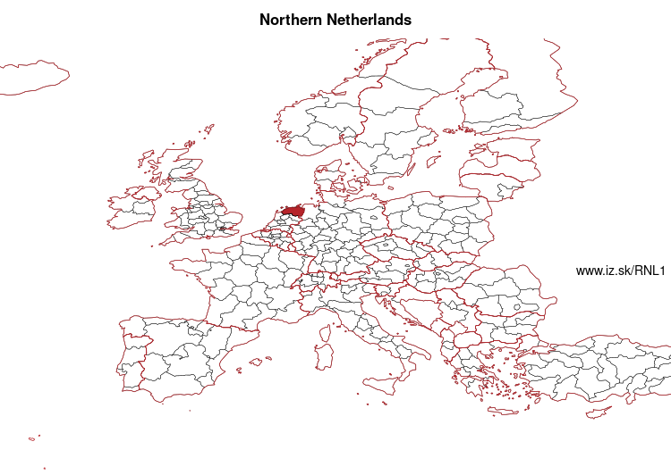 map of Northern Netherlands NL1