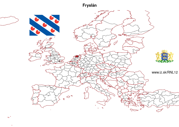 map of Friesland NL12