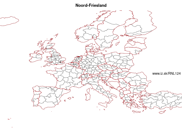 map of Noord-Friesland NL124