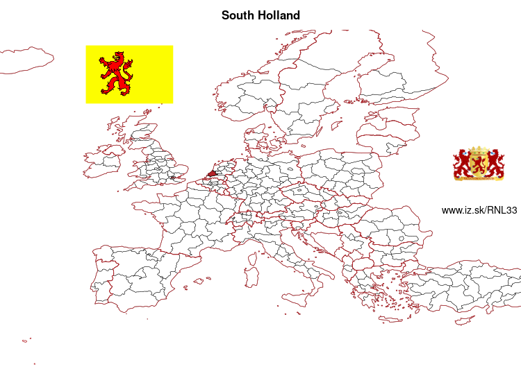 map of South Holland NL33