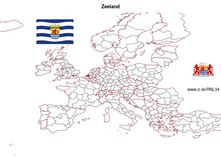 map of Zeeland NL34
