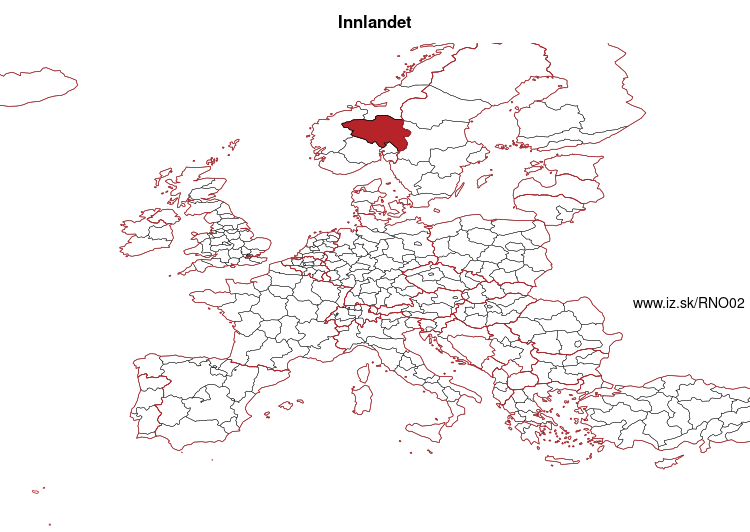 map of Innlandet NO02