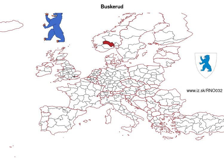 map of Buskerud NO032