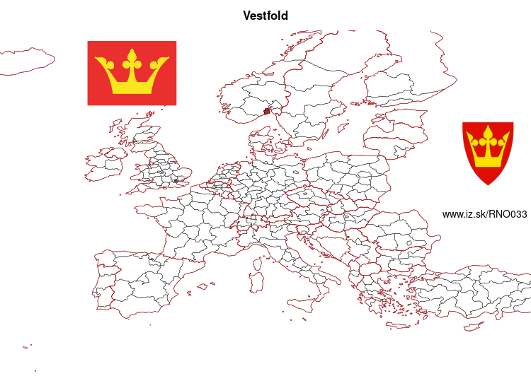 map of Vestfold NO033