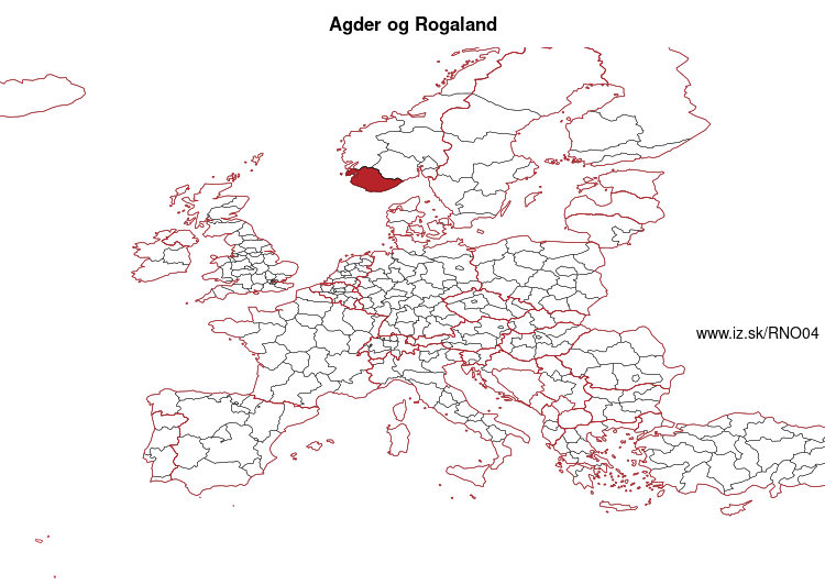 map of Agder og Rogaland NO04