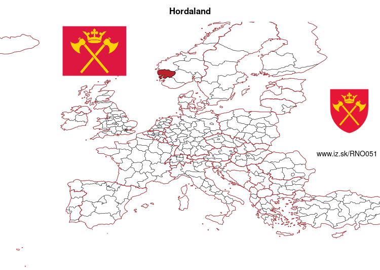 map of Hordaland NO051