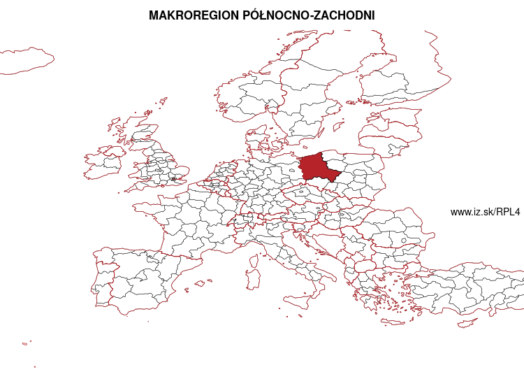 map of MAKROREGION PÓŁNOCNO-ZACHODNI PL4