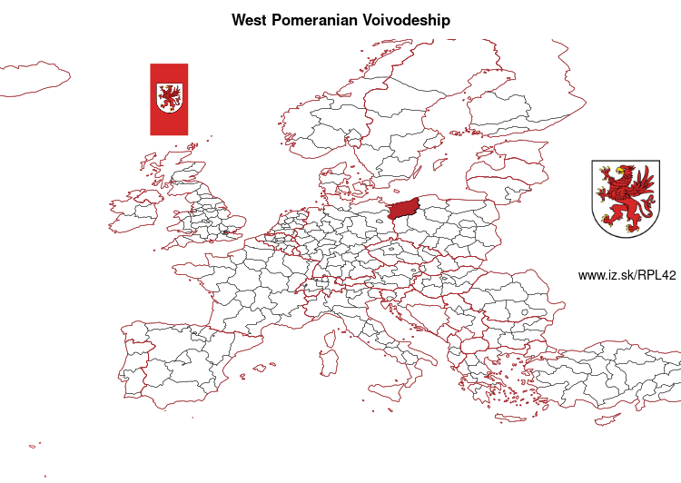 map of West Pomeranian Voivodeship PL42