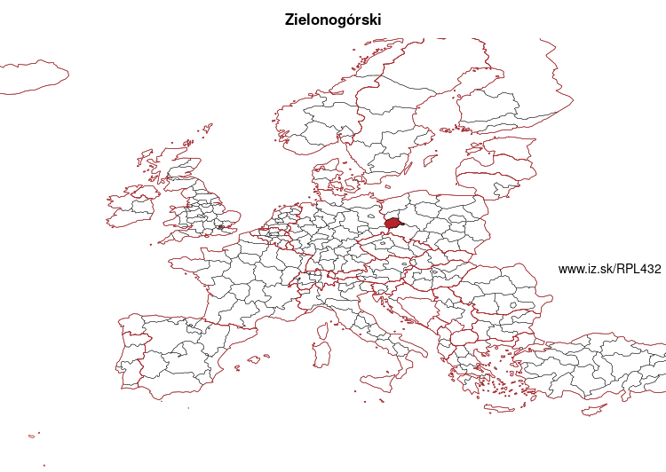 map of Zielonogórski PL432