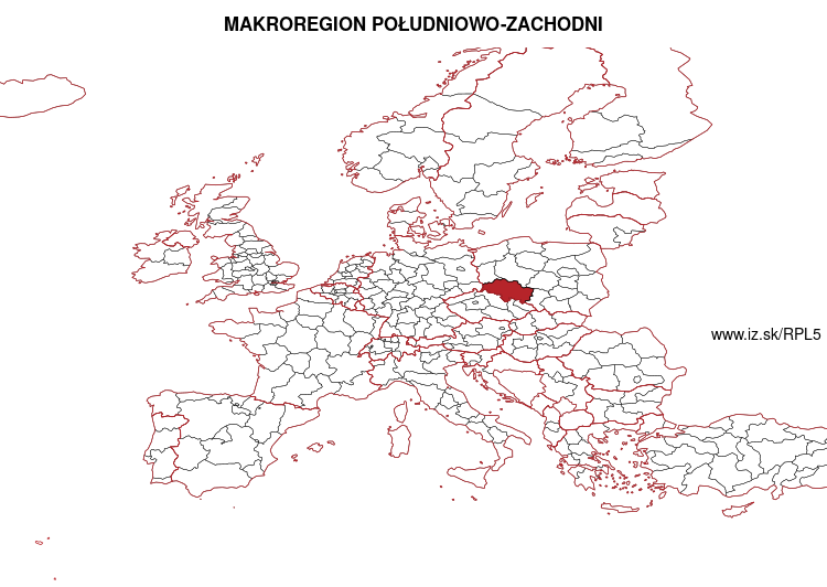 map of MAKROREGION POŁUDNIOWO-ZACHODNI PL5