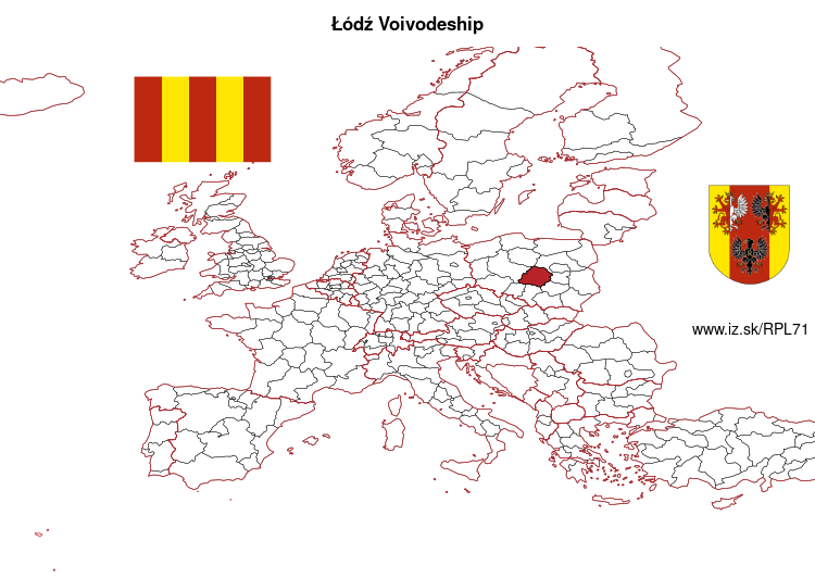 map of Łódź Voivodeship PL71