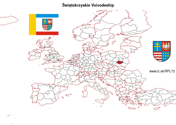map of Świętokrzyskie Voivodeship PL72