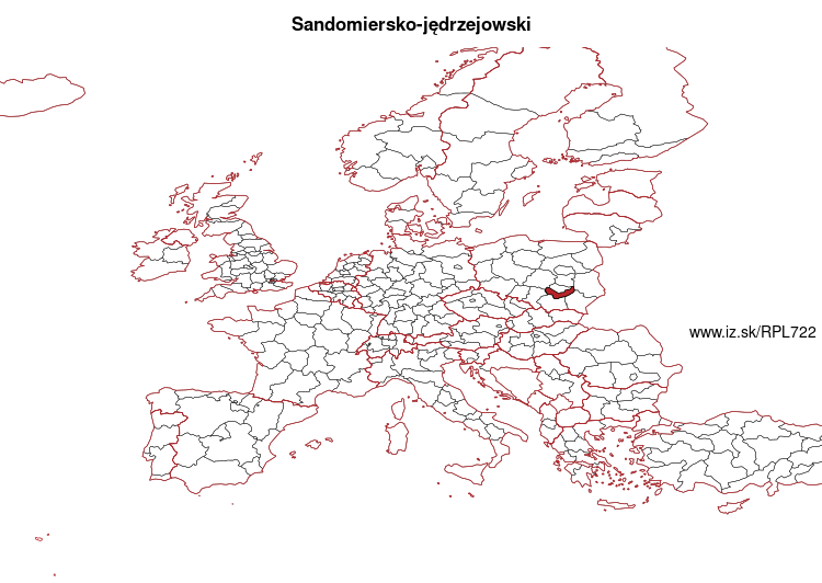 map of Sandomiersko-jędrzejowski PL722