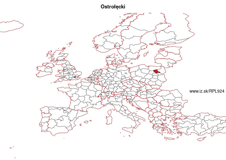 map of Ostrołęcki PL924