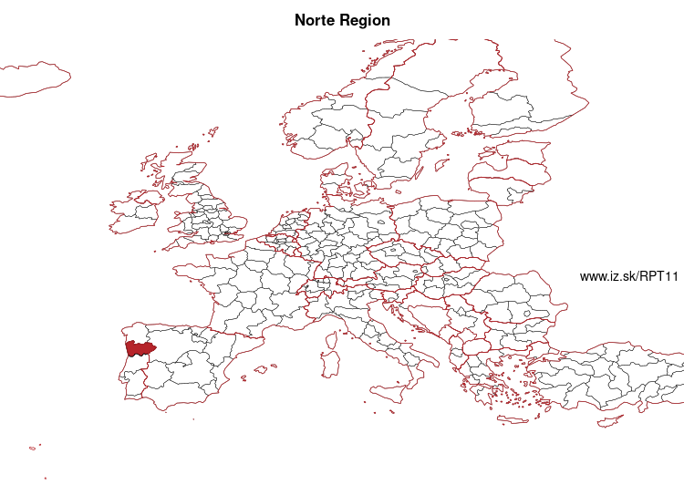 map of Norte Region PT11