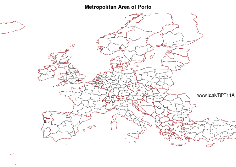 map of Metropolitan Area of Porto PT11A