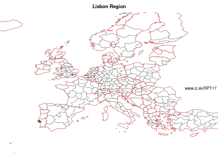 map of Lisbon Region PT17