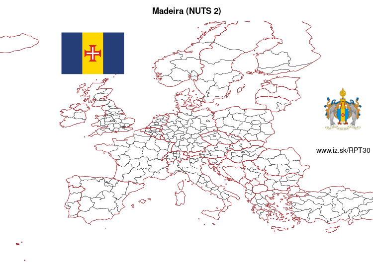 map of Madeira (NUTS 2) PT30