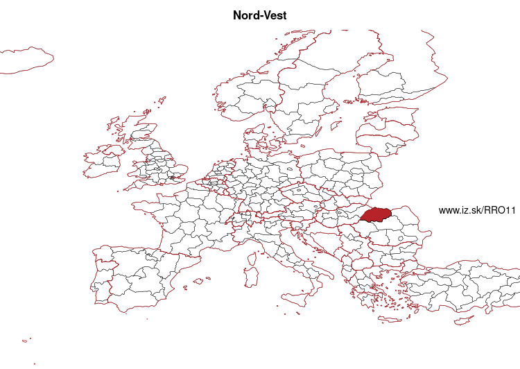 map of Nord-Vest RO11