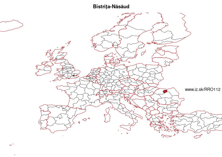 map of Bistriţa-Năsăud RO112